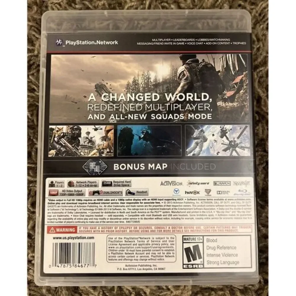 Playstation 3 PS3 Lot 2 Games Call Of Duty Ghosts & Grand Turismo 5‎ XL Edition